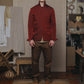 STRETCH GABERDINE ARTICULATED CHINO